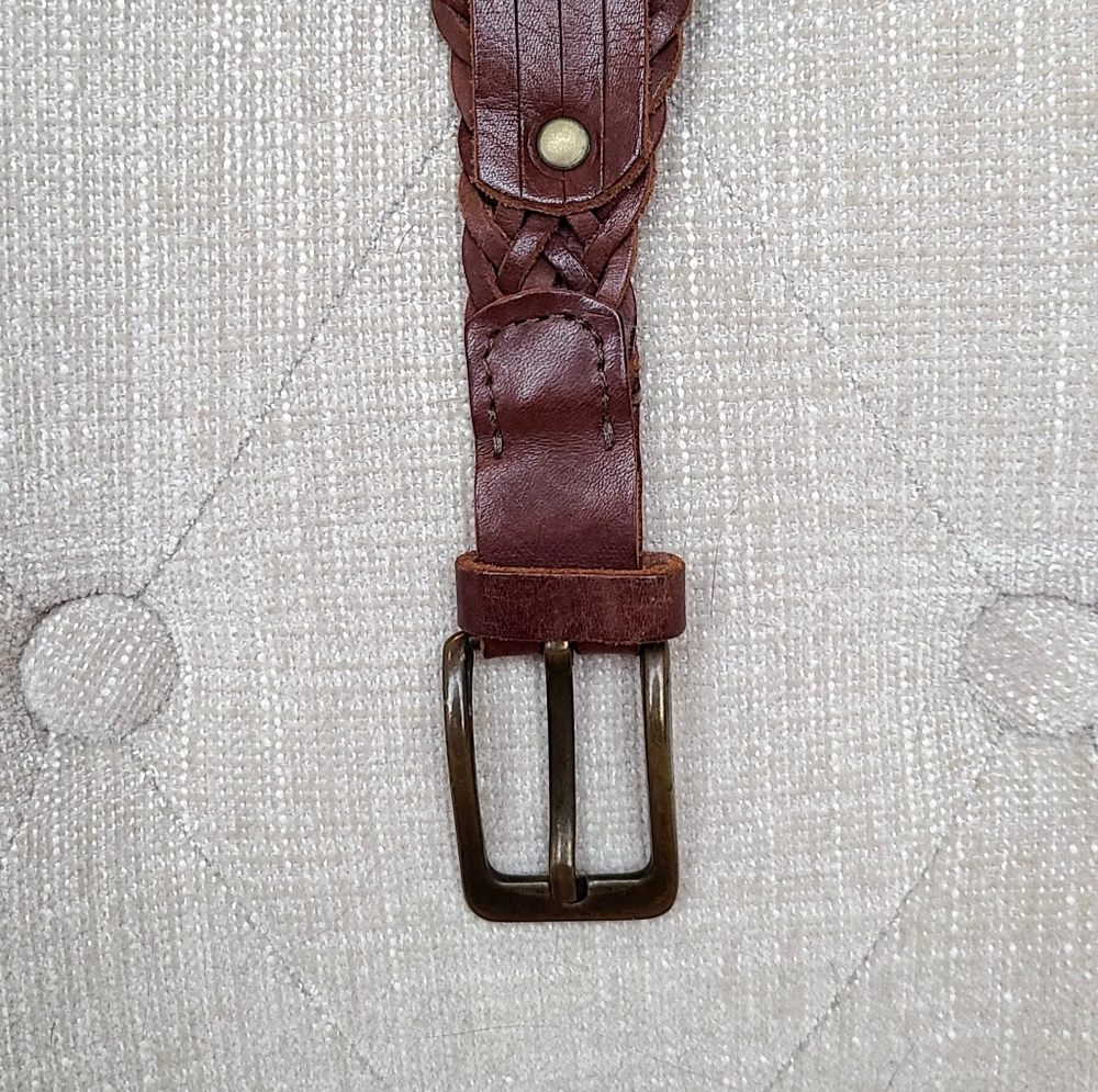 Brown Braided Belt Size 39